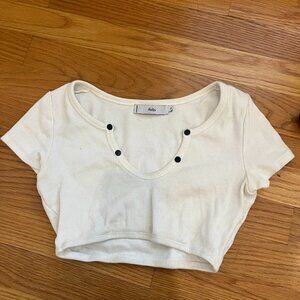 Adika white crop top, size S